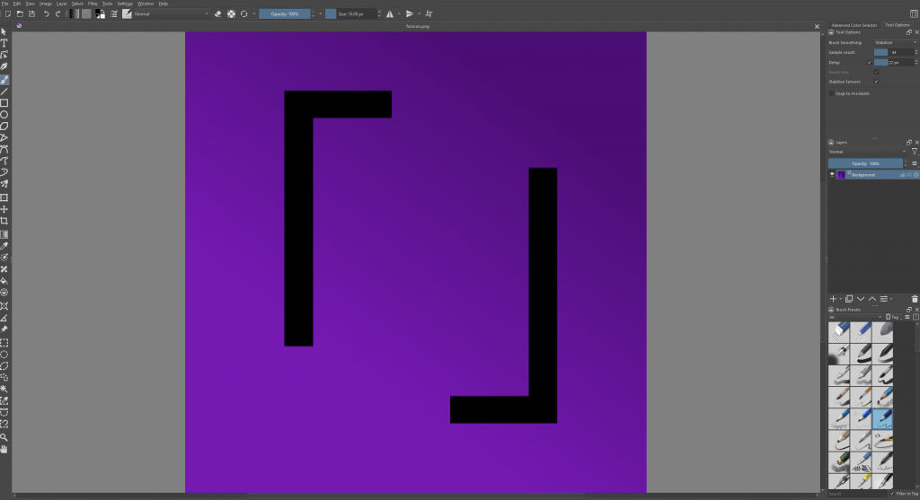 An image showing Krita's UI.