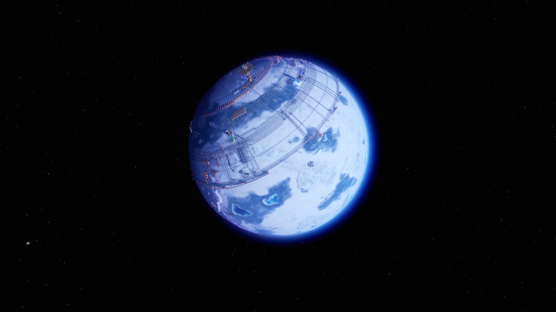 An ice planet in Dyson Sphere Program